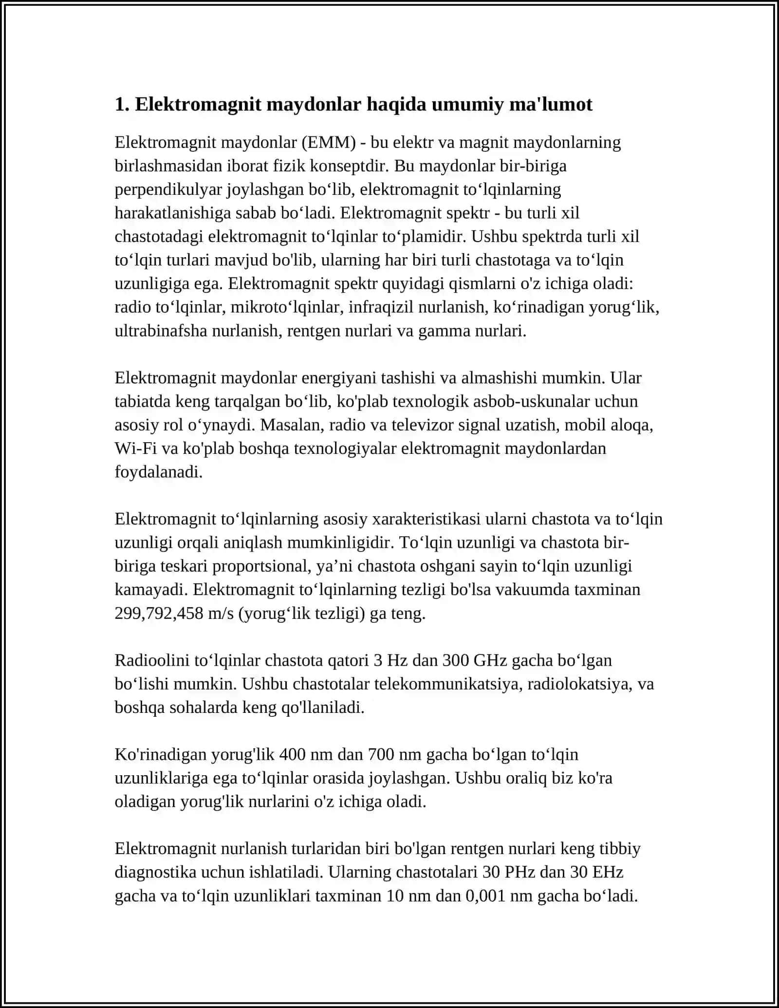 ELEKTROMAGNIT MAYDONNING ORGANIZMGA TASIRI 3
