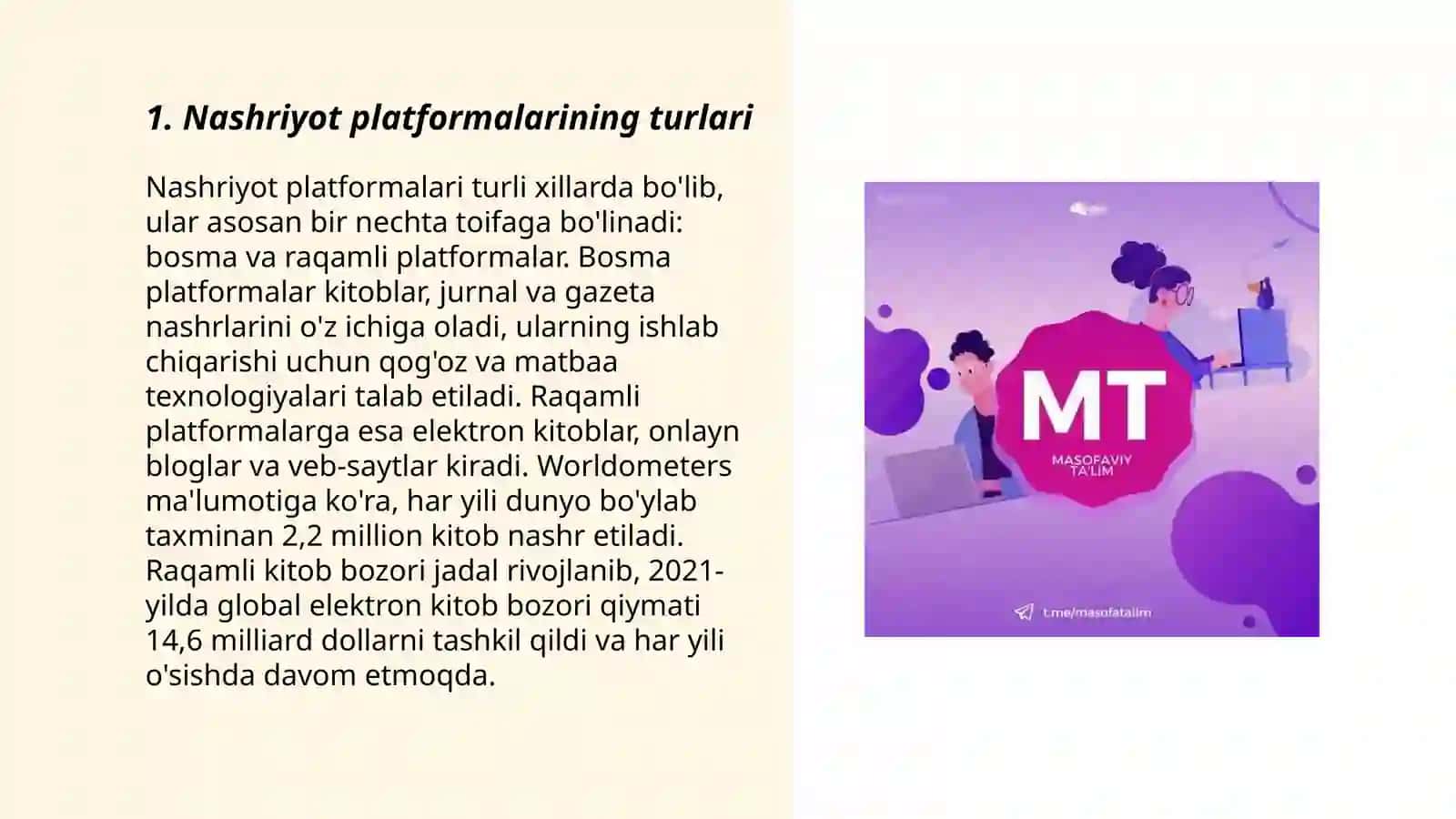 Nashriyot platformalari bilan ishalash 3