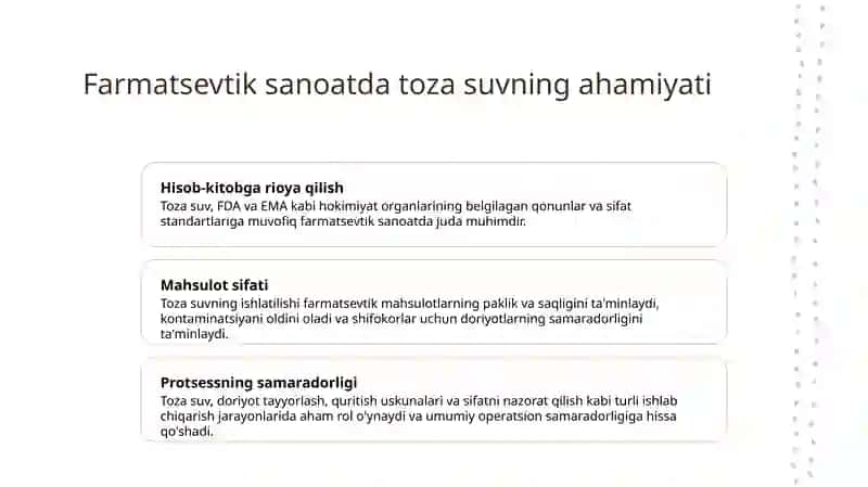 Farmasevtikada suv tayyorlash 3
