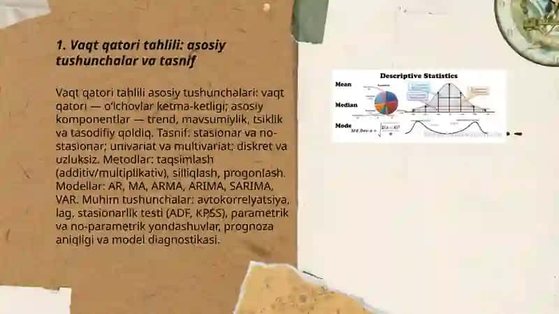 Statistikada dinamikani statistik o‘rganish usullari 3