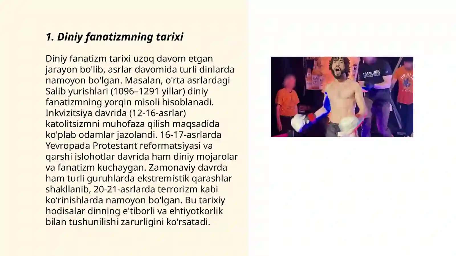 Diniy fanatizmning tarixi 3