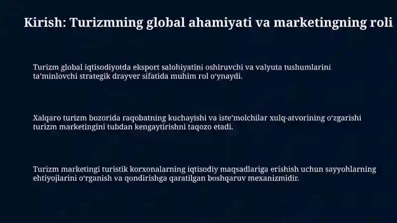 Turizmda marketingning mohiyati va ahamiyati 3