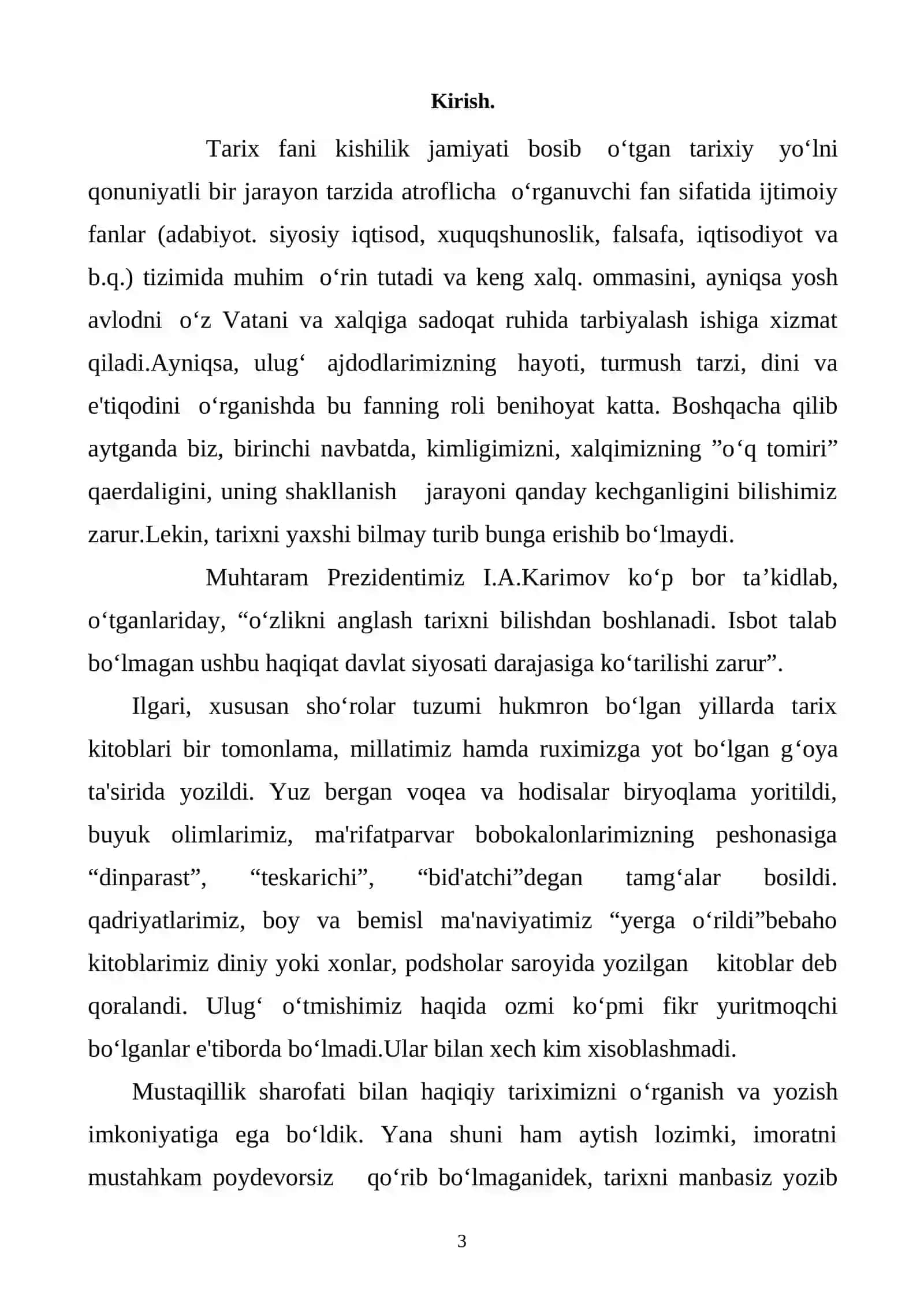 O'zbеkistonning qadimgi zamon tarixini o'rganilish manbashunosligi 3