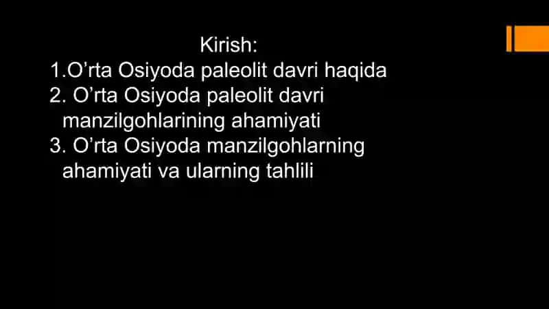 O’rta Osiyoda Paleolit Davri Manzilgohlari 3