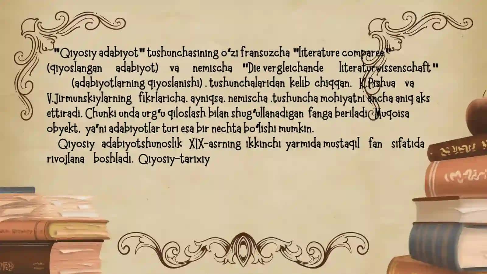 Qiyosiy adabiyotshunoslik shakllanish tarixi, metodologik omillar 3