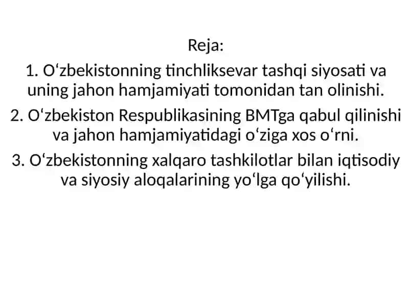 O‘zbekistonva jahon hamjamiyati 3