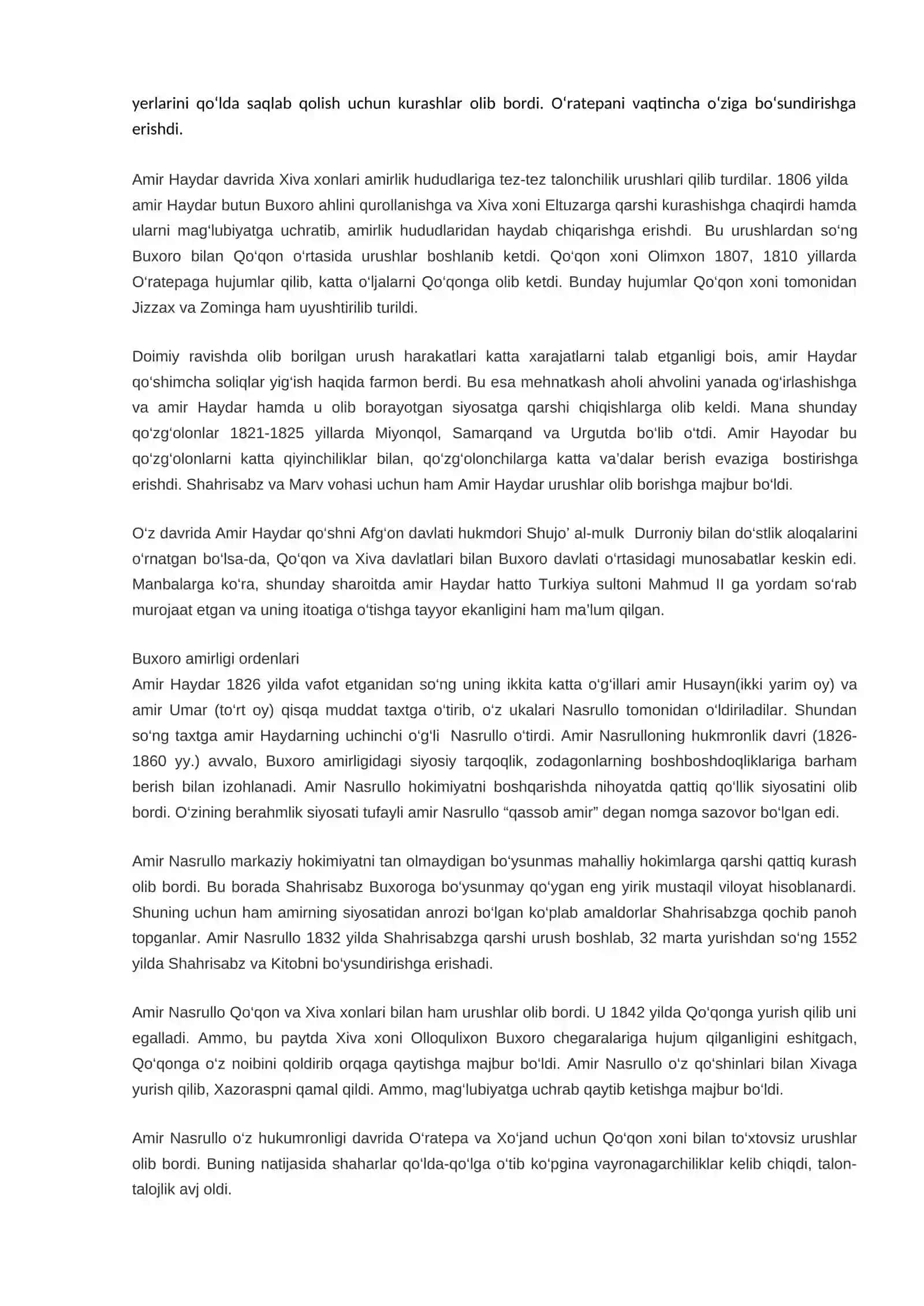 Buxoro amirligi (avvali va oxiri) 3