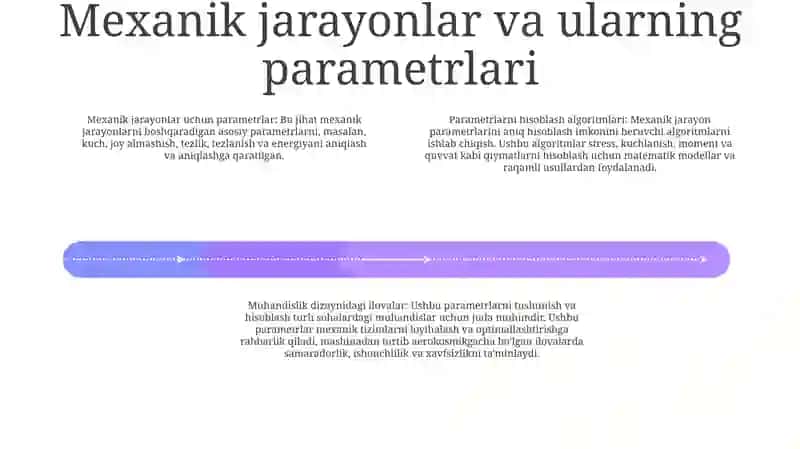 Mexanik Jarayonlarning Asosiy Parametrlarini Hisoblash Uchun Algoritmlar Tuzish 3