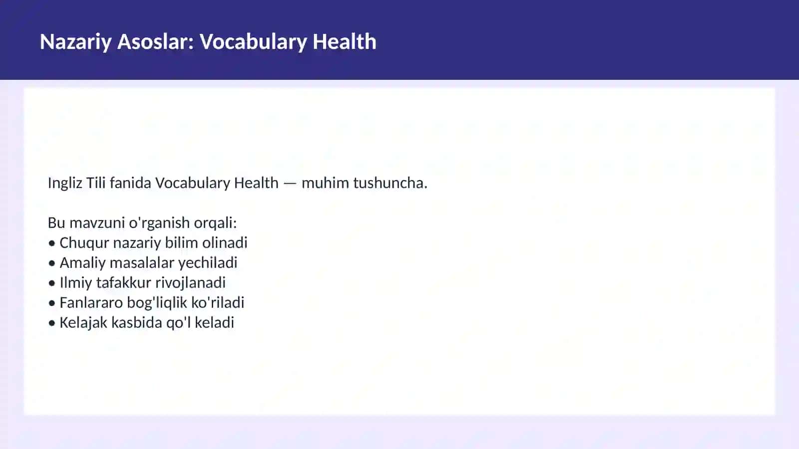 Vocabulary Education 3