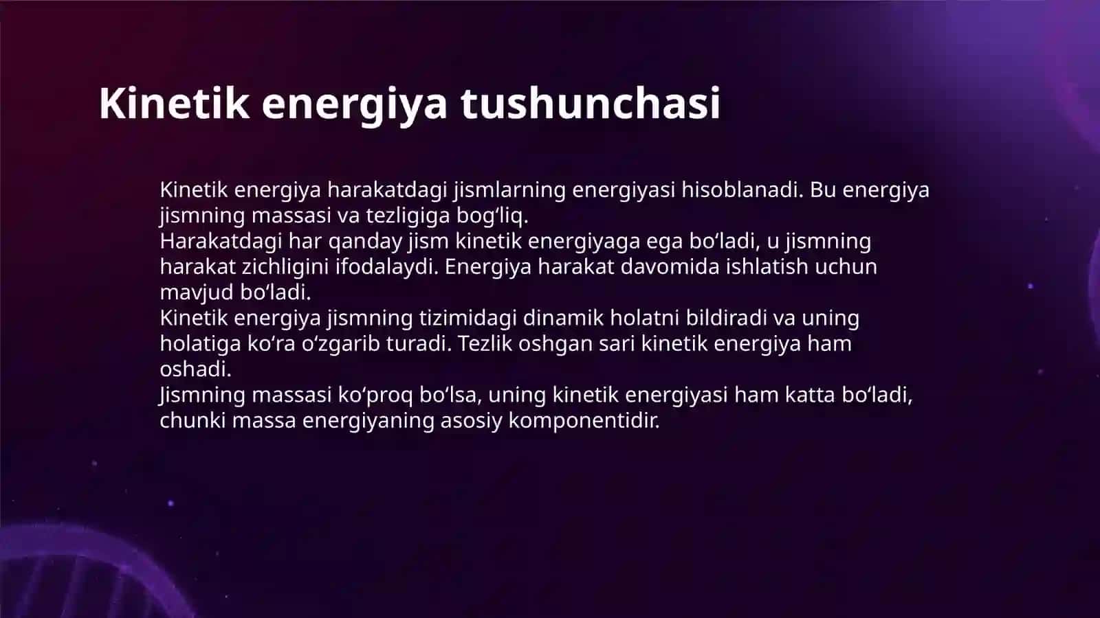 KINETIK VA POTENSIAL ENERGIYA 3