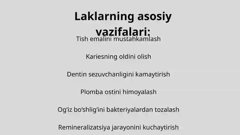 STOMATOLOGIYADA ISHLATILADIGAN LAKLAR 3