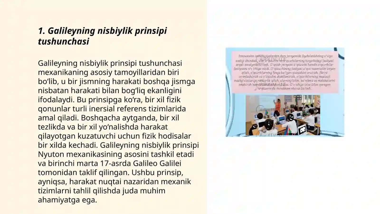 Galileyning nisbiylik prinsipi 3