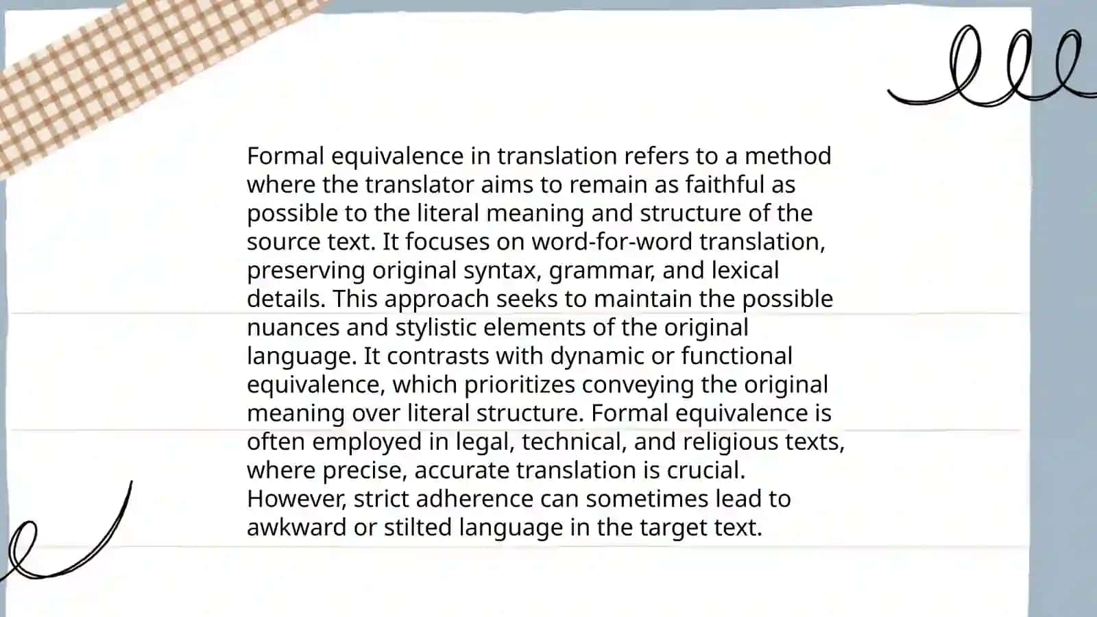 Equivalence in translation. Types of translation 3
