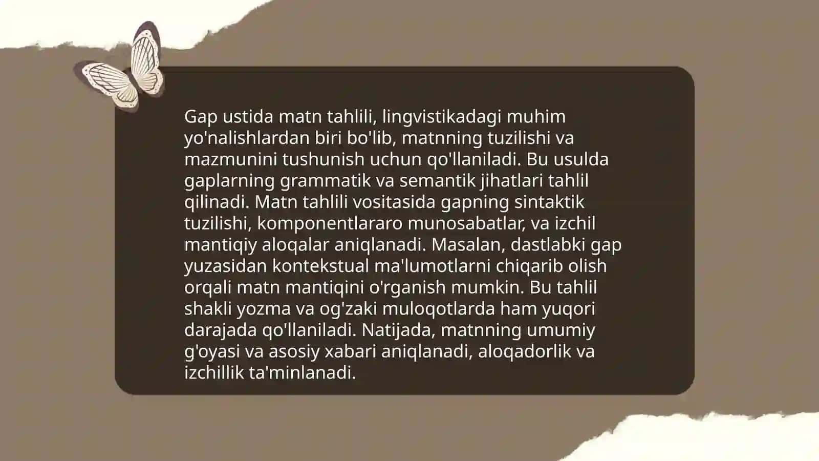 GAP ustida matn tahlili 3