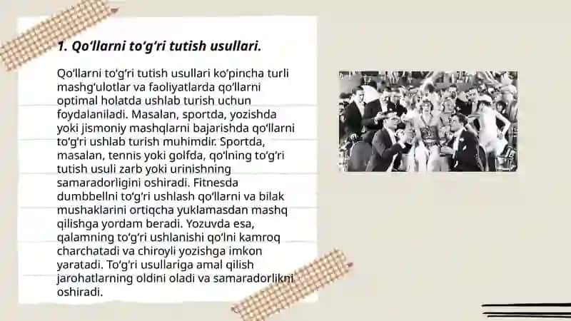 Qo'llarni to'g'ri tutish usullari 3