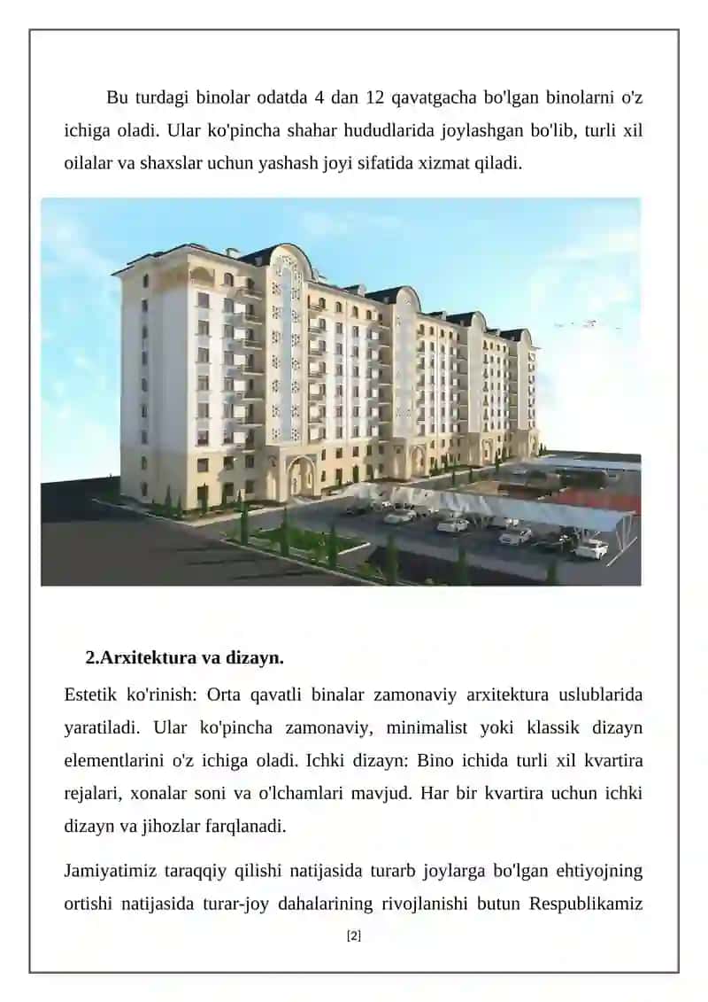 O’rta qavatl turarjoy binolari 3