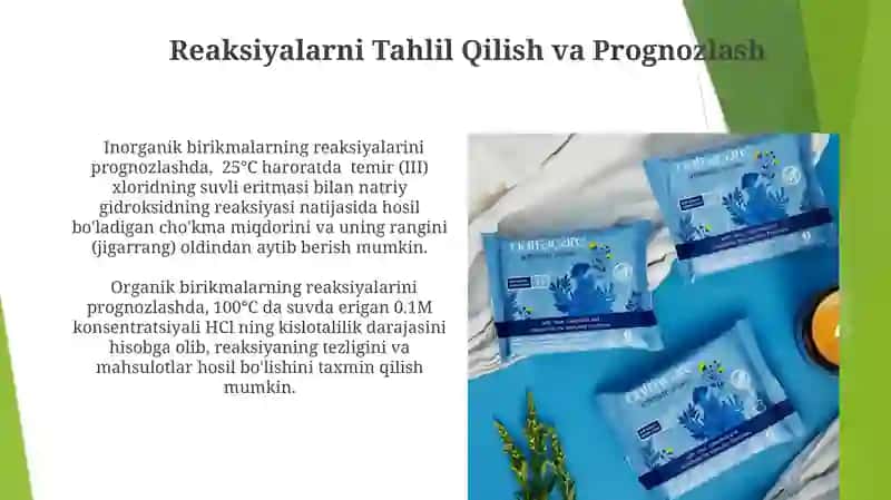 Organik va anorganik kimyodan masalalar yechish 3