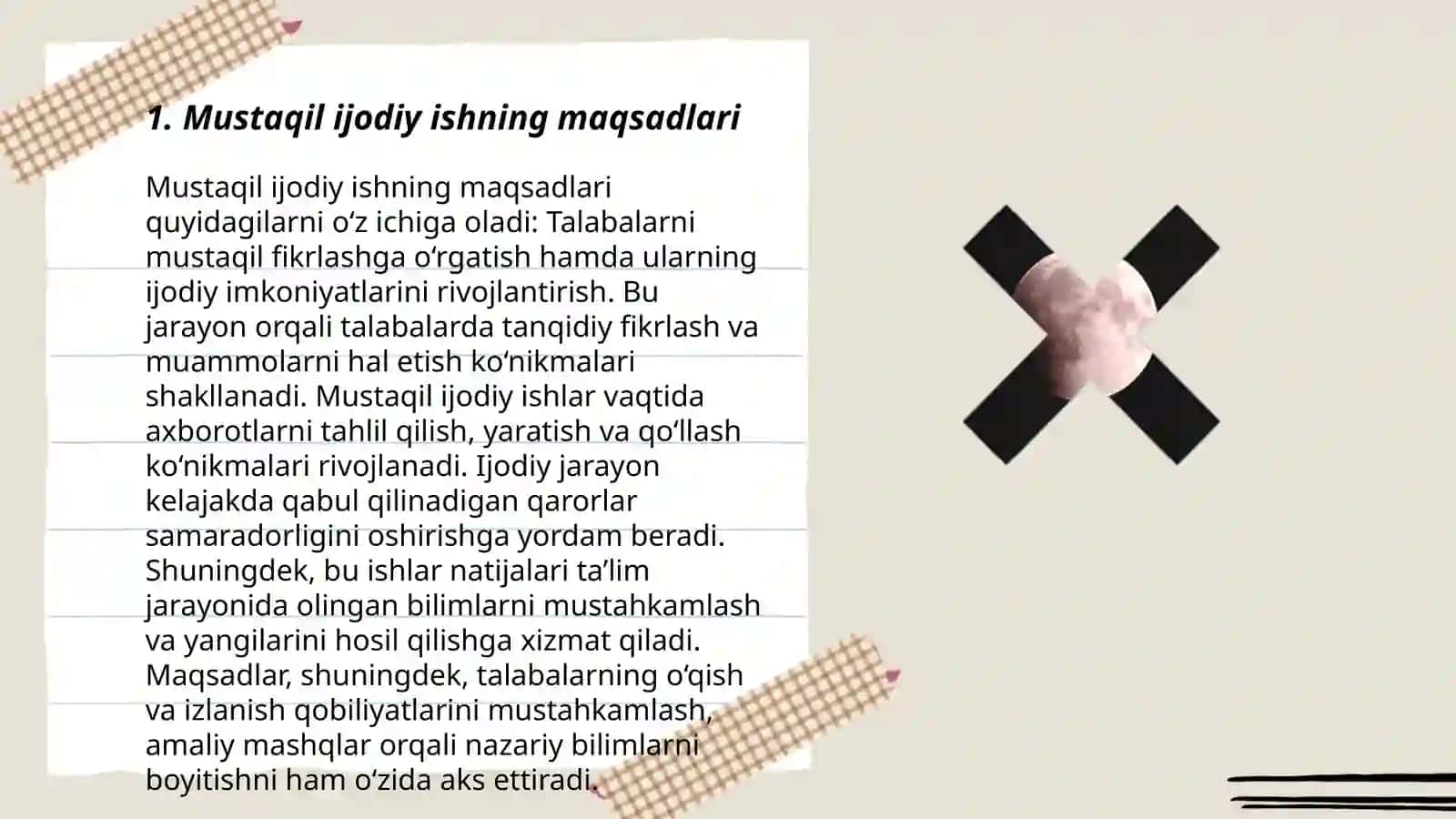 Oʻquvchilarning mustaqil ijodiy ishlarini tashkil etish 3