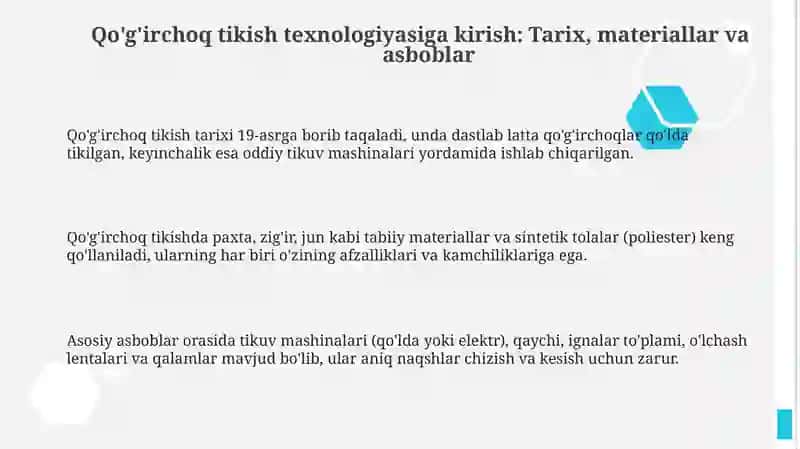 qòģirchoqtikishtexnologiyasi 3