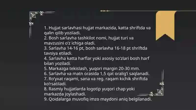 Shaxsiy ish qogʻozlari uslubi 3
