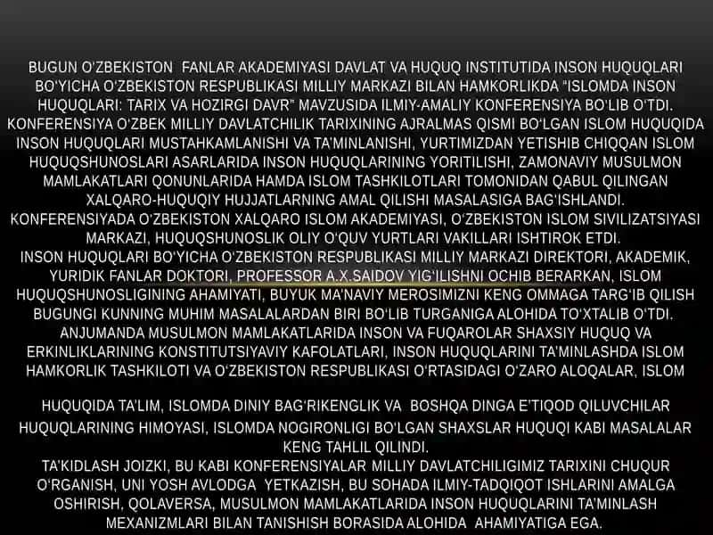 Islomdagi Inson Huquqlari 3