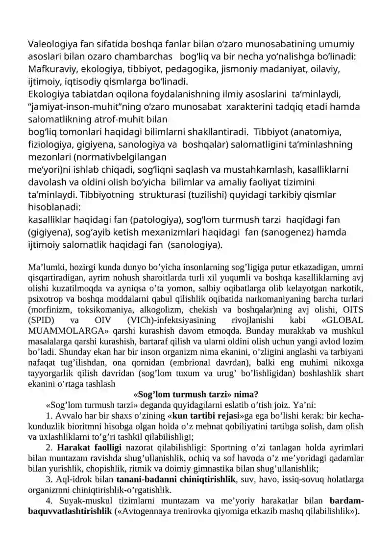Nazariy mashg’ulot № 1.Valеologiya asoslari, tarixi 3