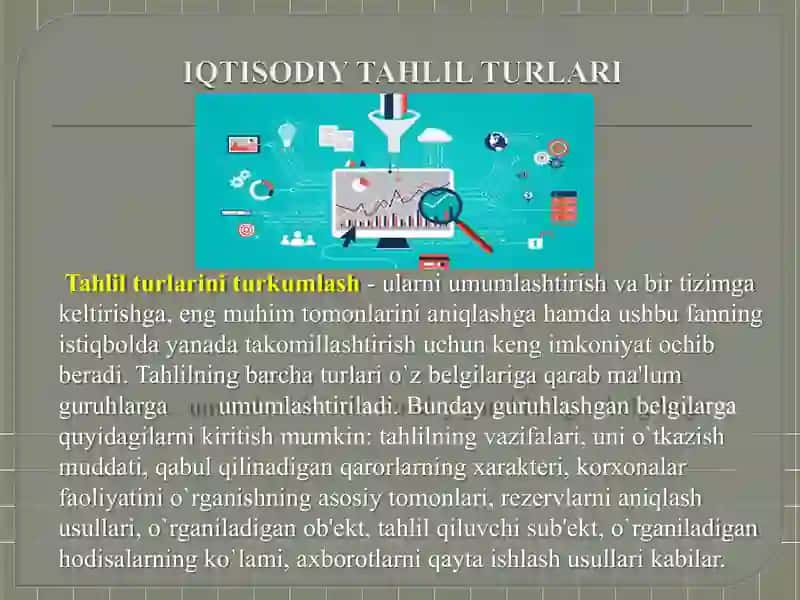 IQTISODIY TAHLILNING TURLARI VA ULARNING AXBOROT MANBALARI 3