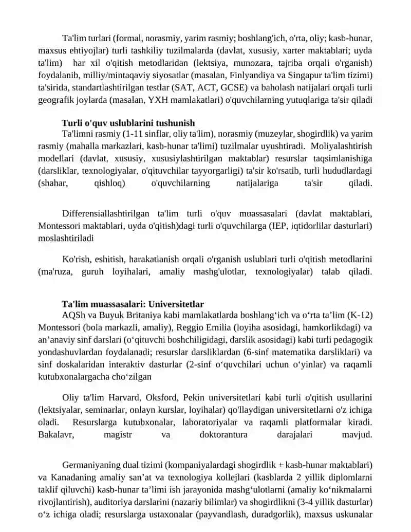 Ta’lim metodlari va vositalari 3