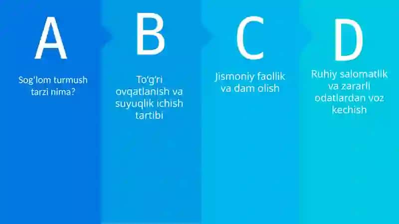 "Sog’lomturmush tarzi" 3