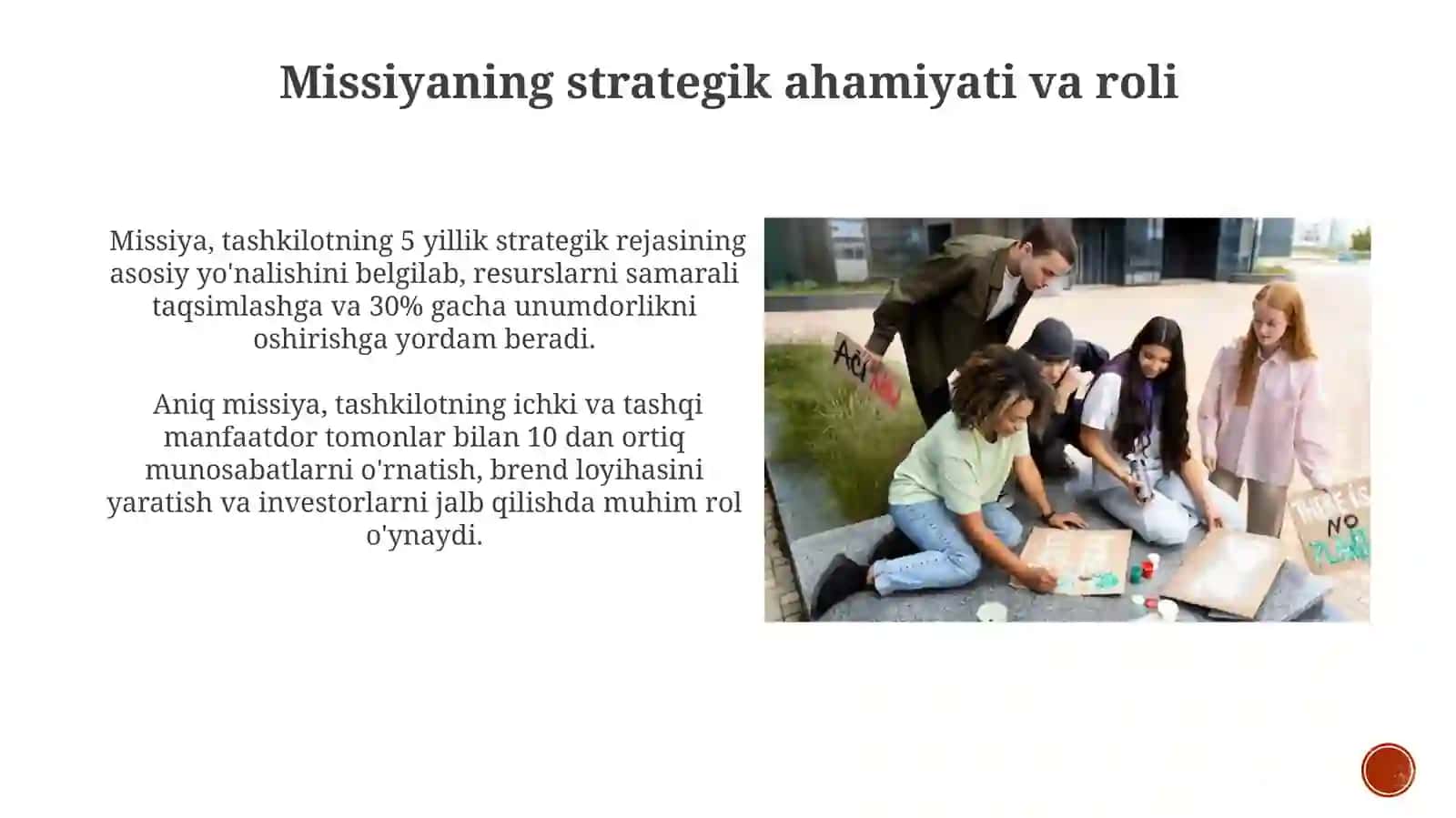 Korxonalar va tashkilotlarning missiyasi 3