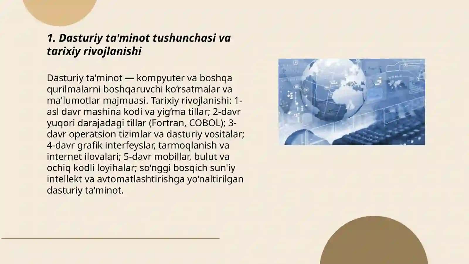 Dasturiy ta’minot tushunchasi va turlari 3