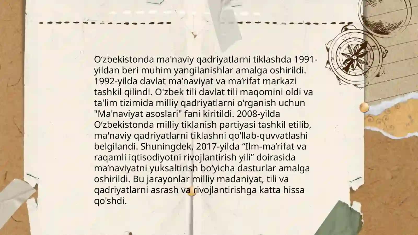 O'zbekistonning Ma'naviy va Madaniy Taraqqiyoti 3