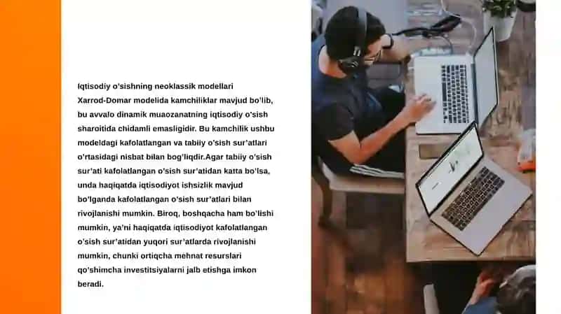 Iqtisodiy o'sishning neoklassik modellari 3