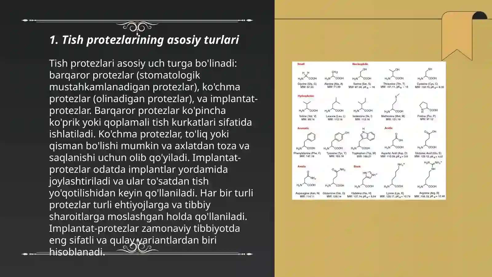 Protezlash turlari. Tish protezlarning tasnifi. Ortopedik stomatologiya amaliyotida qo'llaniladigan tish protezlari 3