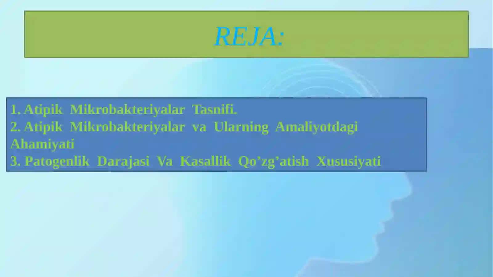 MIKROBIOLOGIYA, JAMOAT SALOMATLIGI, GIGIYENA VA MENEJMENT KAFEDRASI 3