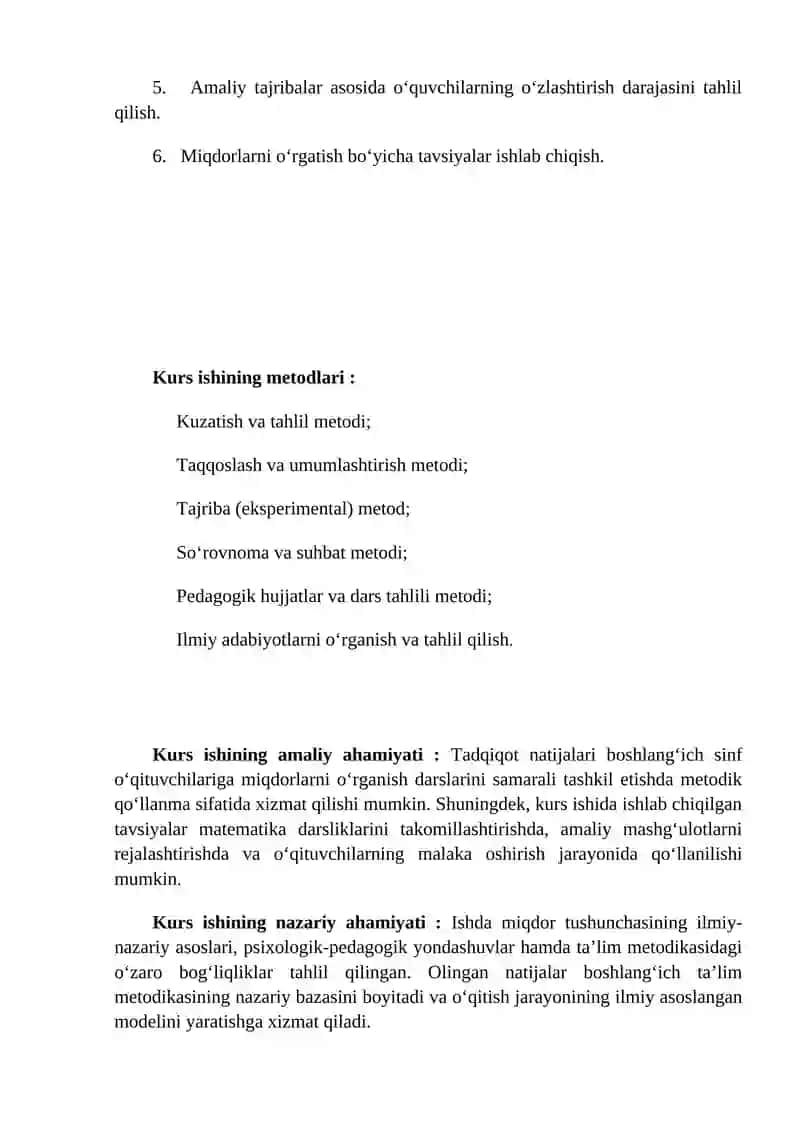 MIQDORLARNI O`RGANISH METODIKASI ( 1-2-SINF ) 3