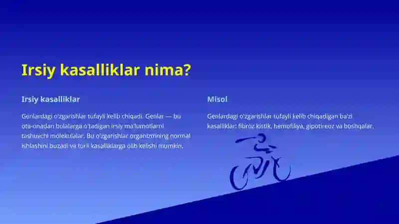 Tibbiy genetika: Irsiy kasalliklar 3
