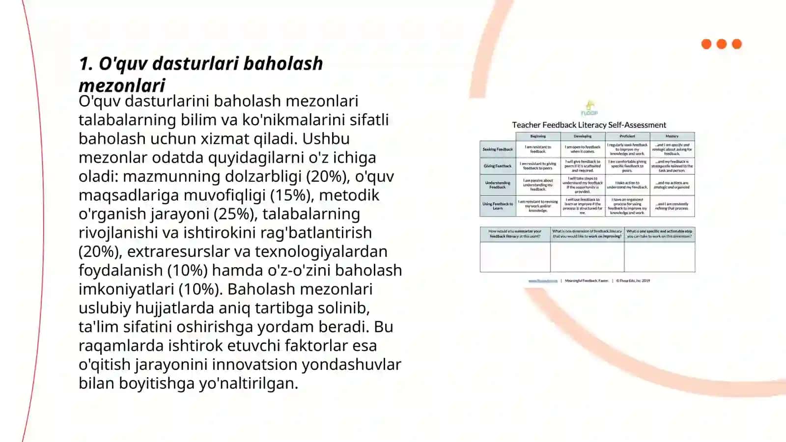 O'quv dasturlari baholash mezonlari 3