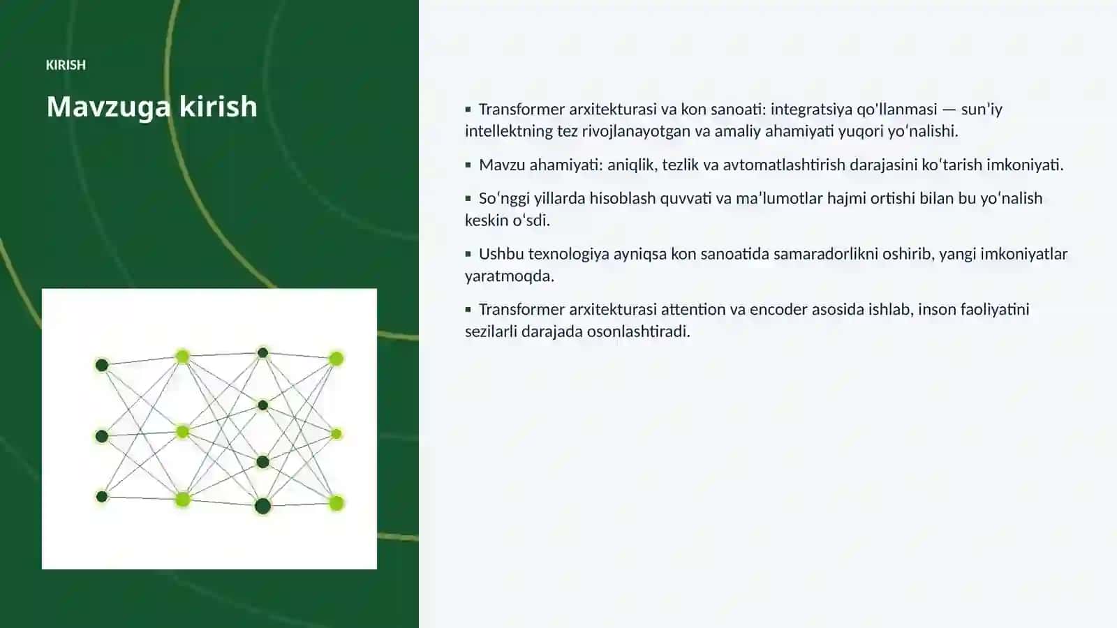 Transformer arxitekturasi va kon sanoati: integratsiya qo'llanmasi 3