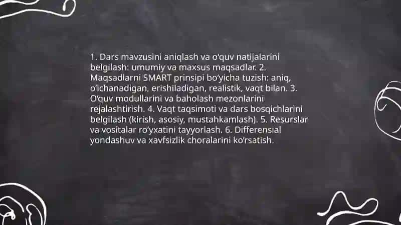 O'qituvchining darsga tayyorgarligi 3