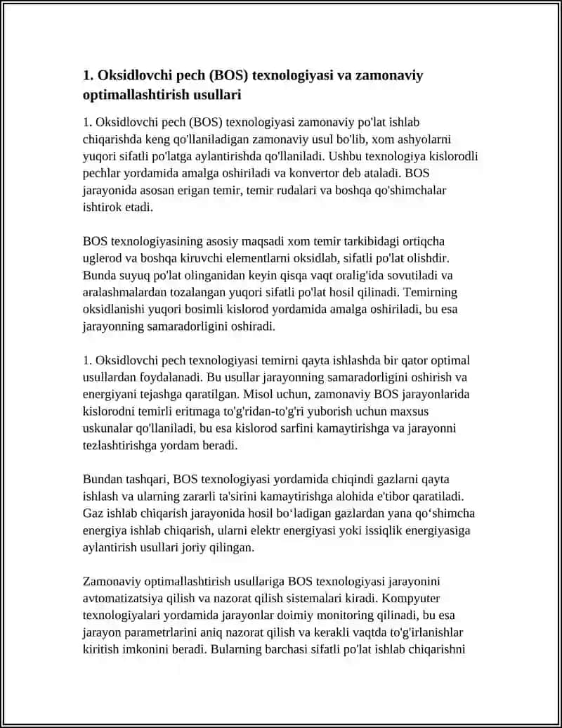 Oksidlovchi pech (BOS) texnologiyasi 3