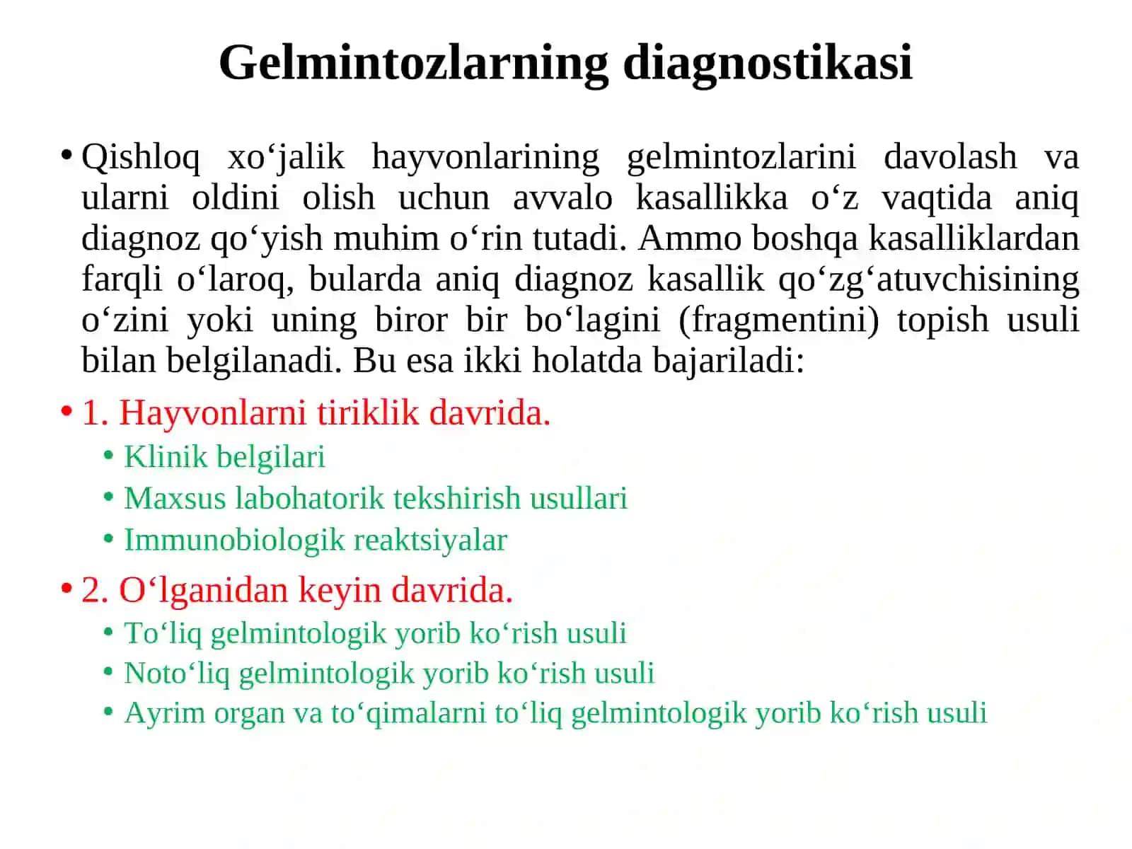 Gelmintozlar diagnostikasi 3