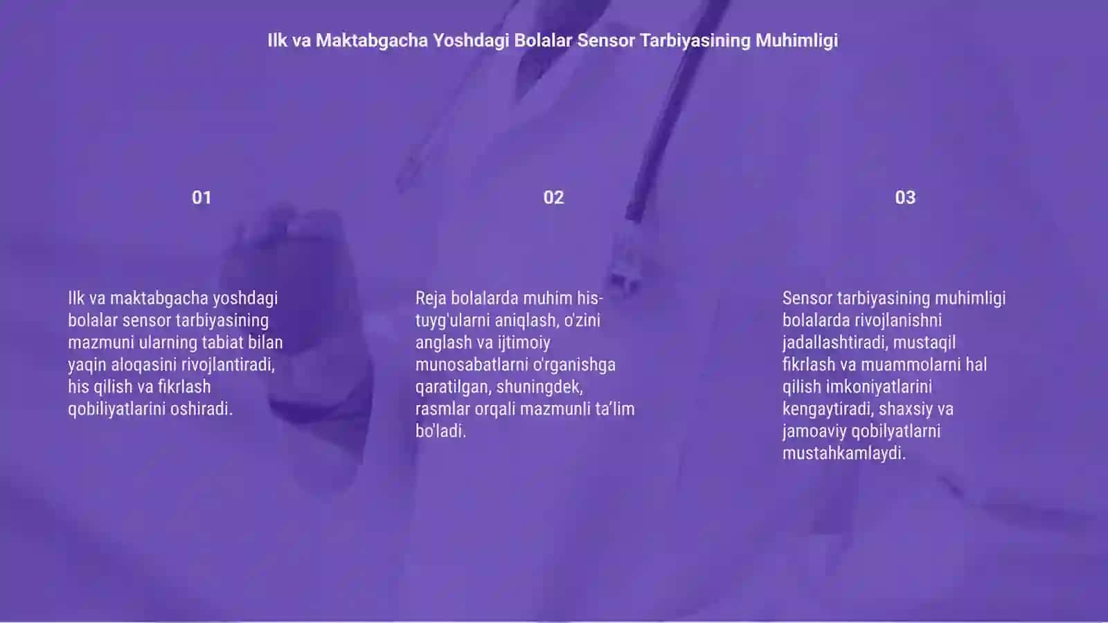 Ilk va maktabgacha yoshdagi bolalar sensor tarbiyasining mazmuni 3