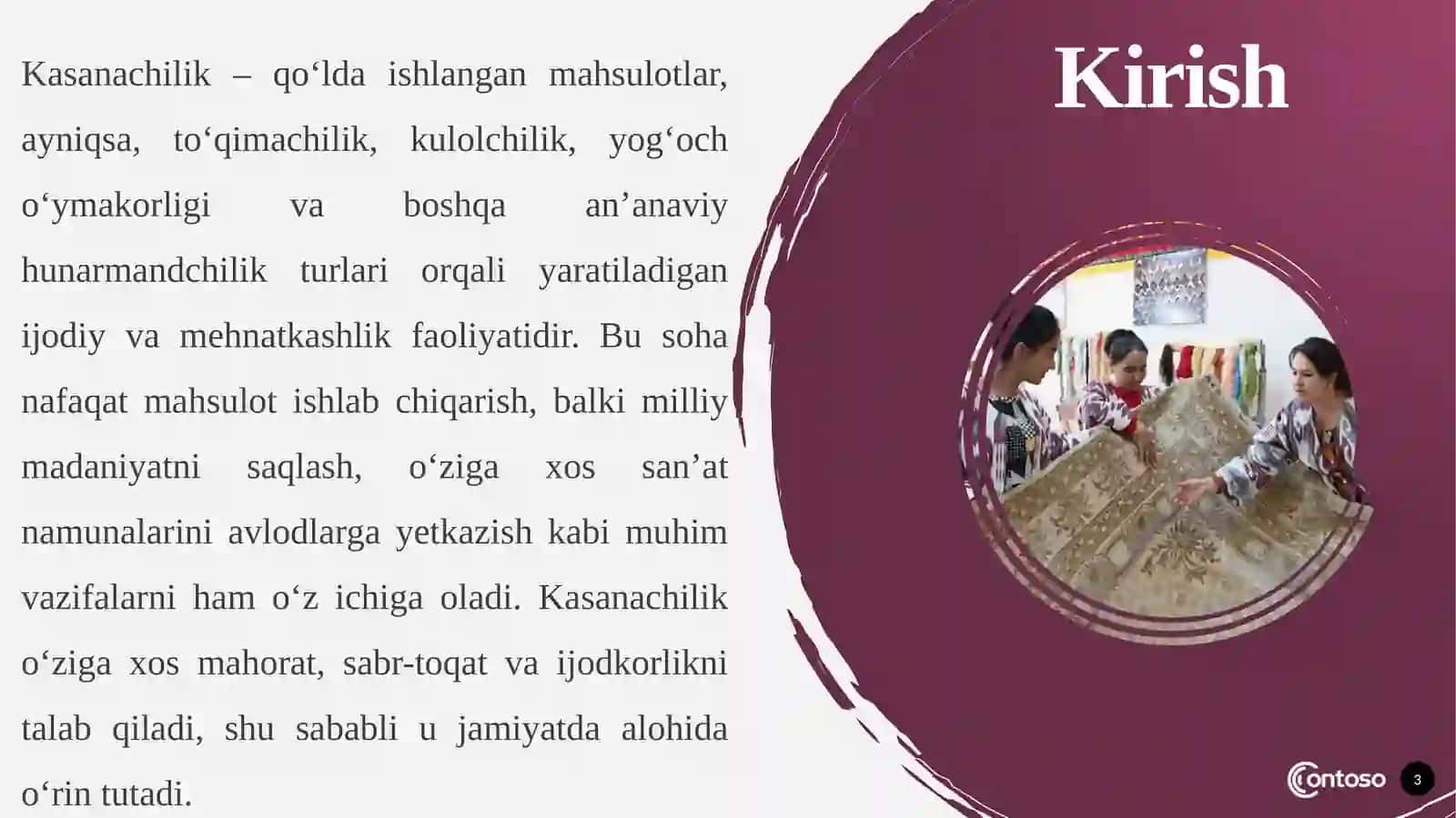 Kasanachilik faoliyati 3