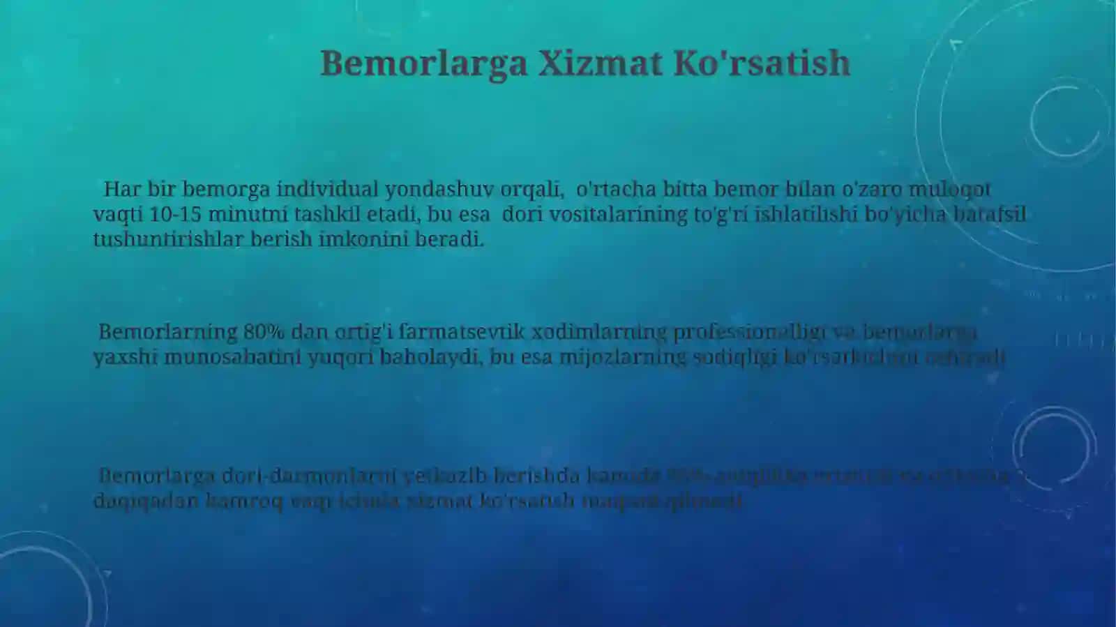 Farmatsevt-dorixona jamoasining aʼzosi 3