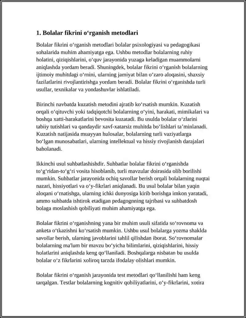 BOLALAR FIKRINI OʻRGANISH 3