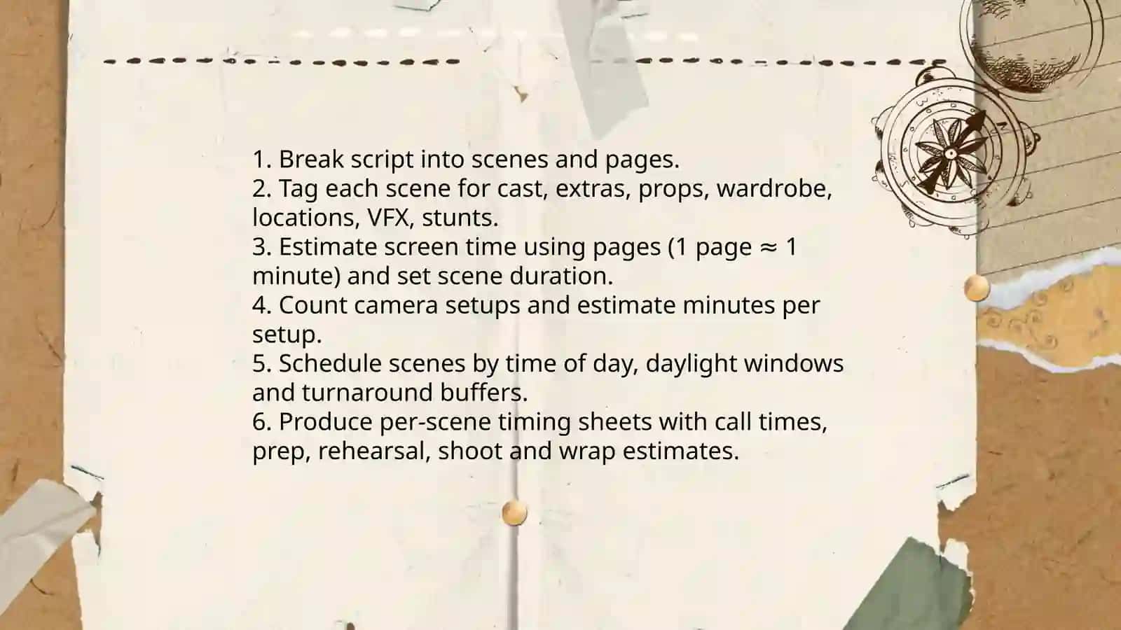 Organizing a Filming Schedule 3