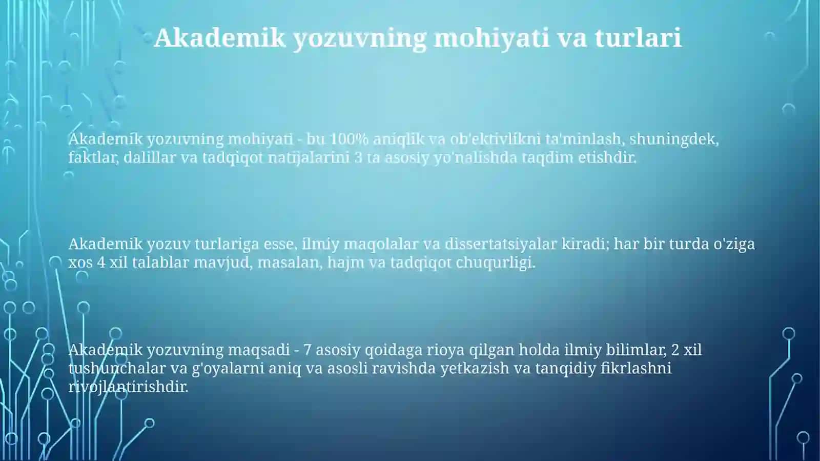 Akademik yozuvning asoslari 3