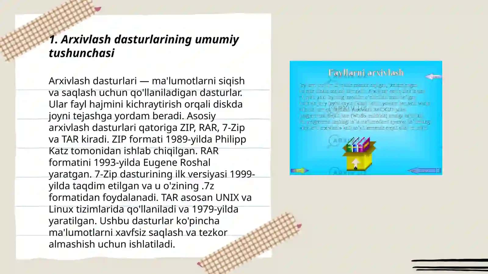 Arxivlash dasturlari 3