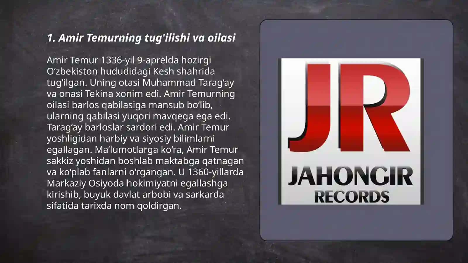 Amir Temurning tug'ilishi va oilasi 3